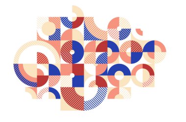 Soyut geometrik arkaplan, modüler kaplama seramik renkli etnik motif grafik tasarım kompozisyonu, yerli Amerikan Aztek süsü.