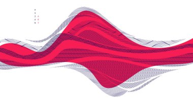 Japon stili soyut çizimler kırmızı renkte, arka plan Asya geleneksel tarzında, dalgalı şekiller ve dağlık arazi deniz hatları gibi akıcı..