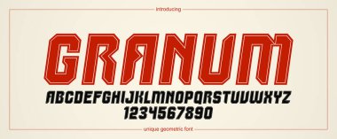 Logo oluşturma için kalın ve büyük italik ağır geometrik yazı tipi, modern geometrik vektör yazı tipi, yuvarlak elementleri olmayan tipografi, sadece köşeler ve düz çizgiler geometri.