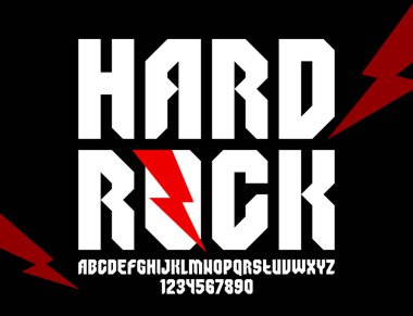 Logolar ve amblemler için kentsel devasa geometrik yazı tipi, asgari güçlü vektör yazı tipi, yuvarlak elemanları olmayan tipografi, sadece köşeler ve düz çizgiler geometri.