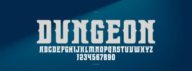 Amblem ve logolar, başlıklar ve başlıklar için kalın ve güçlü yazı tiplerini göster, imparatorluğun eski antika tarzında tipografiyi göster, anıtsal ve zarif yazı tipi.