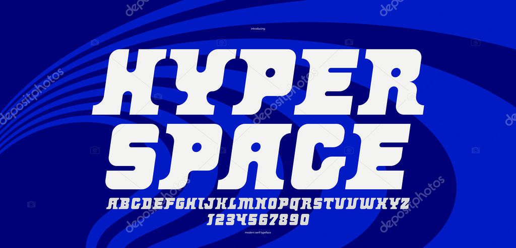 Modern minimal tech font for logos and posters, vector alphabet letters and numbers typography in future technology style, cyberpunk technical futuristic typeface, italic version.