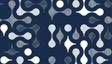 Moleküller pürüzsüz desen, vektör geometrik garip soyut arka plan, şekiller gibi akışkan sonsuz duvar kağıdı.