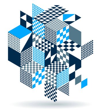 Isometric 3D küp vektörü soyut geometrik arkaplan, soyut sanat çokgen grafik tasarım duvar kâğıdı, küp şekiller ve düşük polen biçimi oluşturur.