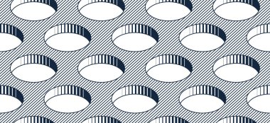 Delinmiş yüzeysiz desen, 3 boyutlu delikler duvar kağıdı döşeme, düzenli yuvarlak delikli soyut arkaplan.