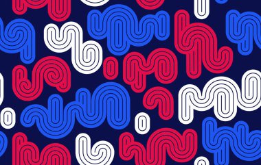 Eğri şekilli desenler, vektör soyut arkaplan karalama geometrik eğrileri ile erime ve akışkan şekiller, çizgili doğrusal sonsuz duvar kağıdı.