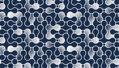 Moleküller pürüzsüz desen, vektör geometrik garip soyut arka plan, şekiller gibi akışkan sonsuz duvar kağıdı.