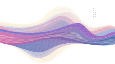 Soyut oryantal Japon sanat vektörü arka planı, geleneksel tarz tasarımı, dalgalı şekiller ve dağlık arazi, deniz hatları gibi akışkan..