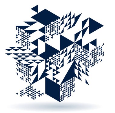 Isometric 3D küp vektörü soyut arkaplan, geometrik soyut sanat modern mimari yapı teması, kübik şekiller ve düşük polen biçimi oluşturur.