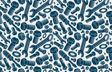 Onarım ve bakımsız arkaplan, vektör mekanik tamir teması sonsuz duvar kağıdı, sürgüler ve anahtarlar kiremit deseni, elementler ayrı olarak kullanılabilir.