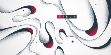 Mikroskobik görünüm vektör soyut arkaplan gibi, hareket halinde kıvrımlı çizgiler soyut duvar kağıdı, sıvı çizgiler ve dokular dinamik eğriler, yaşam formu mikroorganizması.