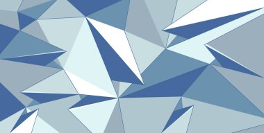 Çokgen vektör 3D soyut arkaplan, düşük poli yüzey kırık keskin elementler, kristal yapı üçgen çokgenler, asgari soyutlama.