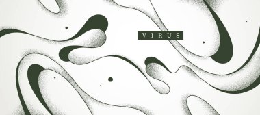 Soyut vektör arkaplanı, dinamik hareket duvar kağıdındaki kıvrımlı çizgiler, yaşam formu mutasyonu konsepti, virüs ve biyoloji, minimum vektör sanatı.