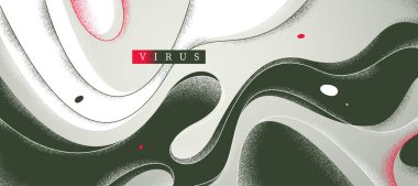 Dinamik hareket vektöründeki kıvrımlı çizgiler soyut arkaplan, mutasyondaki virüs yaşam formu duvar kağıdı sanatı gibi görünüyor, sıvı eğrisi doğrusal soyutlama, dalgalı hareket.