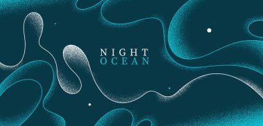 Gece dalgalarında deniz kıyılarını rahatlatan soyut arka plan vektörü, doğrusal kıvrımlı hatlar ve dokular sanat, sakinleştirici ve okyanus plajı resimli duvar kağıdı..