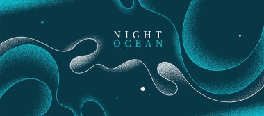 Gece dalgalarında deniz kıyılarını rahatlatan soyut arka plan vektörü, doğrusal kıvrımlı hatlar ve dokular sanat, sakinleştirici ve okyanus plajı resimli duvar kağıdı..