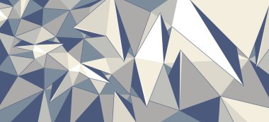 Çokgen vektör 3D soyut arkaplan, düşük poli yüzey kırık keskin elementler, kristal yapı üçgen çokgenler, asgari soyutlama.