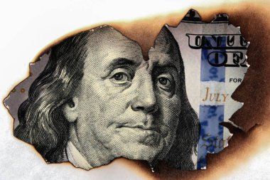 dolarlık banknot (Ayrıntılar yakın çekim)