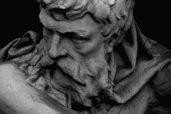 赫菲斯托斯赫菲斯托斯在希腊和罗马神话中 锻造和铁匠之神 黑白横向图像 — 图库照片