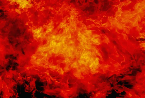 火焰背景的戏剧化图画是基督教传统中地狱和永恒痛苦的象征 — 图库照片
