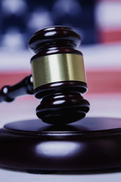 Суддя Гавель Проти Прапора Сполучених Штатів Символ Судової Системи Сша — стокове фото