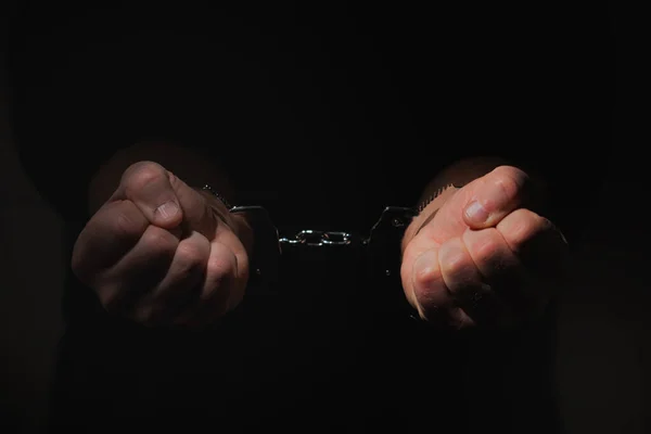 Arrested Man Handcuffs — Stock Photo, Image
