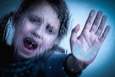 Young child girl says STOP! No War, No violence!