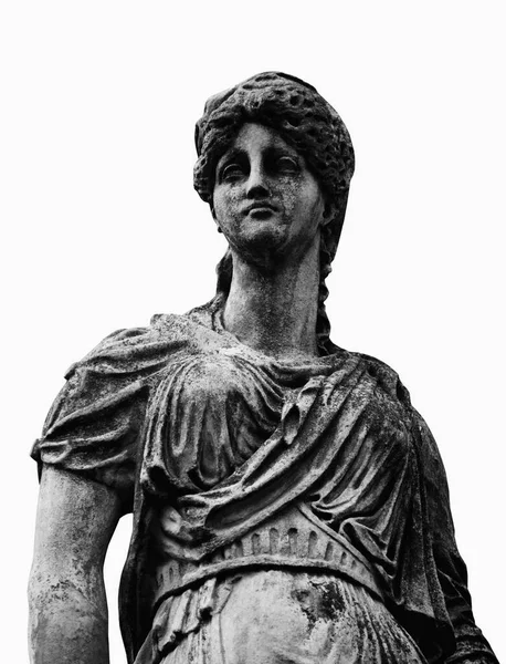 Antigua Estatua Artemisa Diana Diosa Luna Vida Silvestre Naturaleza Caza — Foto de Stock