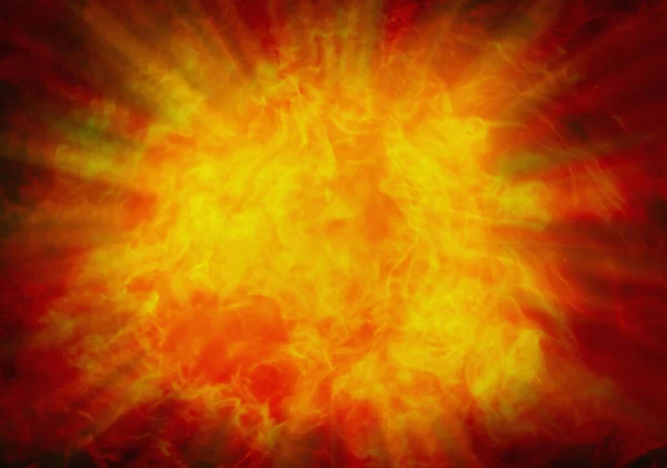 Explosion Des Feuers Als Symbol Der Hölle Und Ewiger Qualen — Stockfoto
