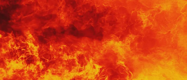 火焰作为地狱和永恒惩罚的象征的背景 横向图像 — 图库照片