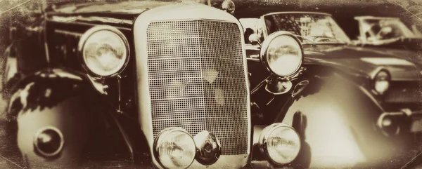Retro Image Antique Cars Selective Focus — Stock Photo, Image
