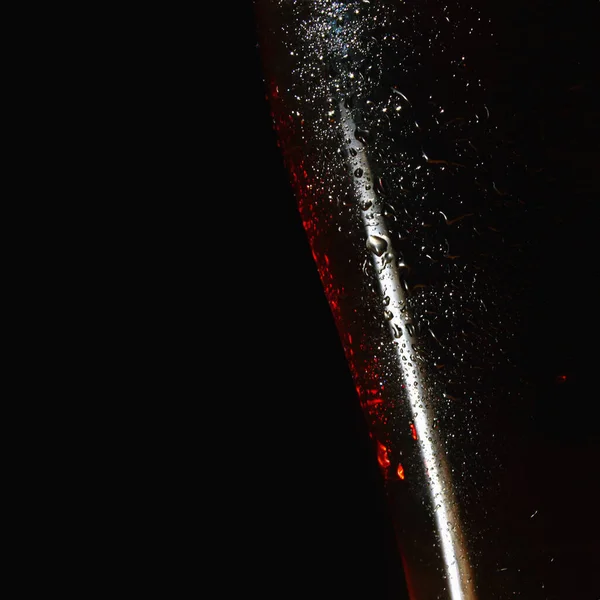 Темное Пиво Черном Фоне Копирование Пространства — стоковое фото