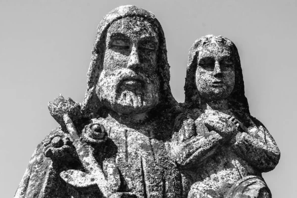 Sluit Heilige Jozef Met Kleine Jezus Christus Een Heel Oud — Stockfoto