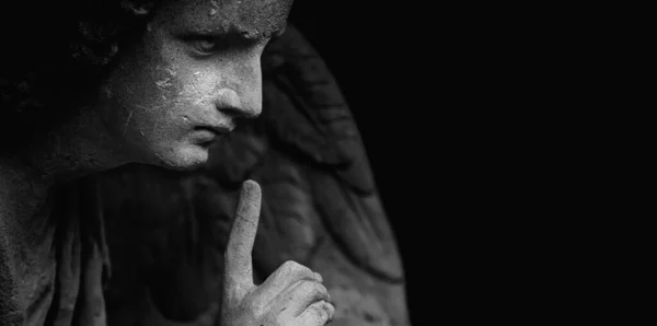 Religion Concept Mort Ancienne Statue Ange Comme Symbole Fin Vie — Photo
