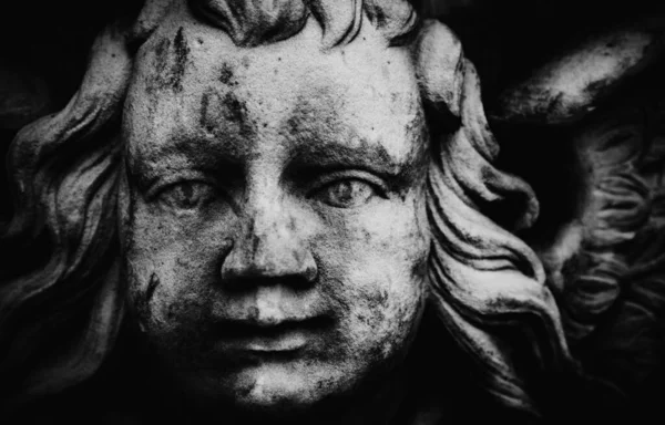 Anioł Śmierci Smutny Anioł Symbolem Bólu Strachu Końca Życia Starożytny — Zdjęcie stockowe