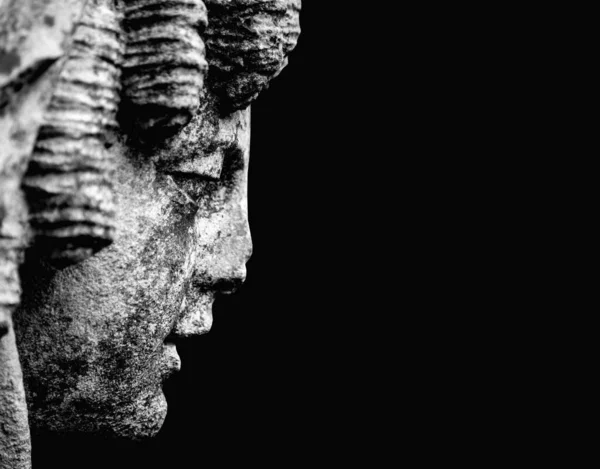 Yunan Mitolojisindeki Aşk Tanrıçası Afrodit Roma Mitolojisindeki Venüs Siyah Arka — Stok fotoğraf