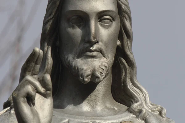 stock image detail of sculpture of Jesus Christ