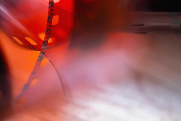 Latar Belakang Tekstur Strip Film Fotografi Dengan Butir Berat Debu — Stok Foto