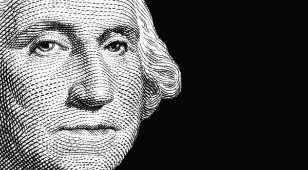 Macro Beeld Van George Washington Een Amerikaanse Dollar Bankbiljet Als — Stockfoto