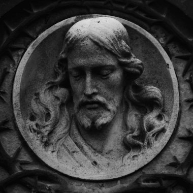 İsa Mesih dikenli bir arka planda