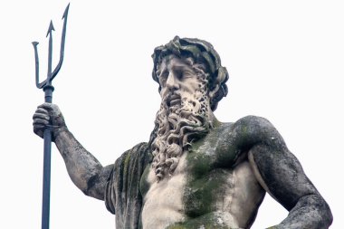 Su, deniz ve okyanus tanrısı Neptün (Poseidon). Yatay resim.