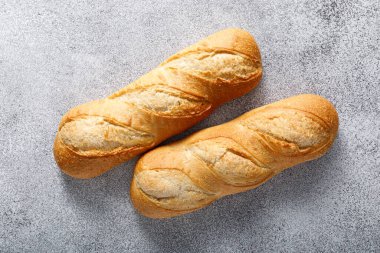 Ekmek, beyaz ekmek, üst manzara.