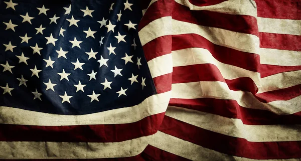 Primer Plano Grunge Bandera Americana —  Fotos de Stock