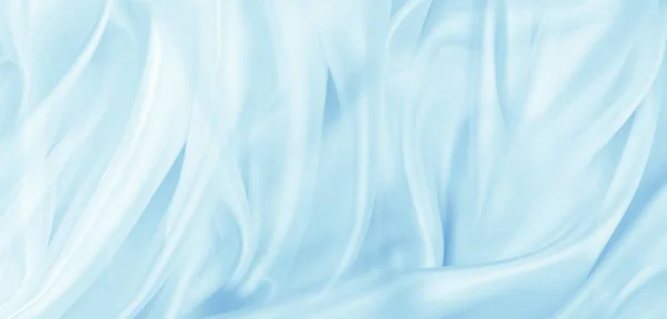 Closeup Lines Blue Silk Fabric — Stock Photo, Image
