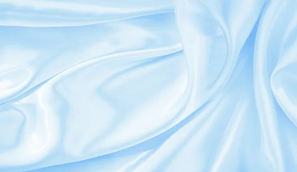 Detailní Záběr Linií Modré Hedvábné Tkanině — Stock fotografie