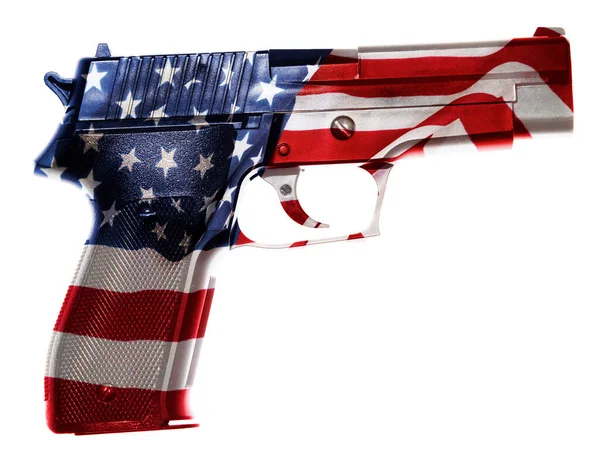 Pistola Bandiera Americana Composita — Foto Stock