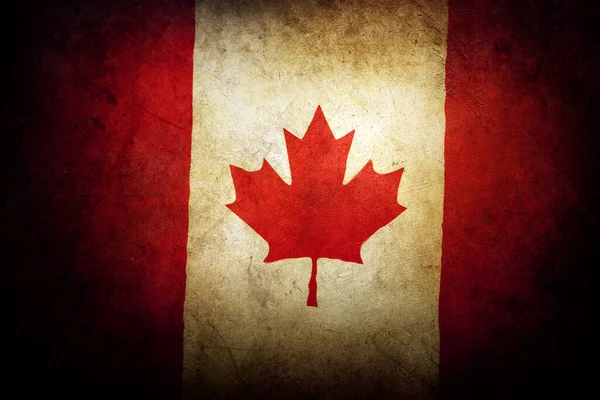 Grunge Textuur Effect Canadese Vlag — Stockfoto