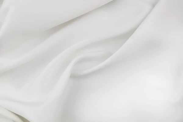 Rippled Biały Jedwab Tkaniny Tekstury Tła — Zdjęcie stockowe