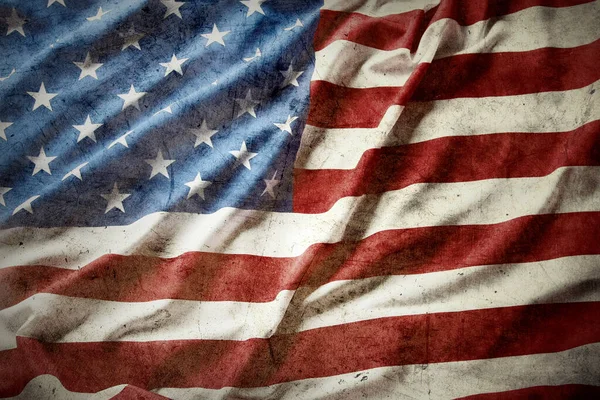 Primer Plano Grunge Bandera Americana —  Fotos de Stock