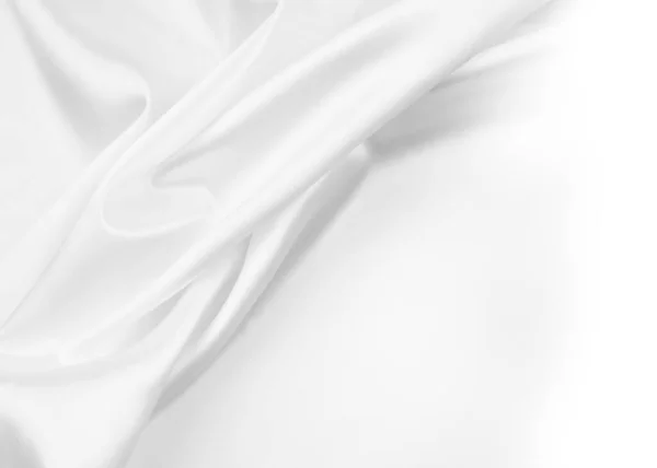 Wellenförmige Weiße Seidenstoff Textur Hintergrund Kopierschutz — Stockfoto